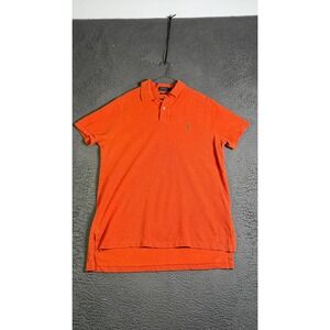 Polo Ralph Lauren Custom Fit‎ Polo Shirt Short Sleeve Orange Men's L Custom Fit